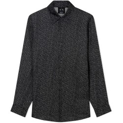 Риза с дълъг ръкав Armani exchange XM002280_AF13235 long sleeve shirt - Black (Black Diagonal Letter) риза,с,дълъг,ръкав,дамски,ризи,мъжки,ризи,armani,exchange,xm002280,af13235,long,sleeve,shirt,black,(black,diagonal,letter)