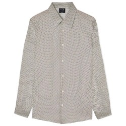 Armani exchange XM002280_AF13235 shirt - Beige (Micro Logo Gun Metal) дамски,ризи,мъжки,ризи,armani,exchange,xm002280,af13235,shirt,beige,(micro,logo,gun,metal)