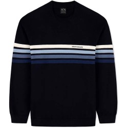 Суичър Armani exchange XM002424_AF11960 hoodie - Blue (Deep Navy Mix Stripes) суичър,мъжки,пуловери,armani,exchange,xm002424,af11960,hoodie,blue,(deep,navy,mix,stripes)