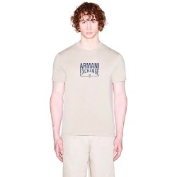 Тениска Armani exchange XM002452_AF10334 short sleeve T-shirt - Beige (Winter Twig) тениска,мъжки,тениски,дамски,тениски,armani,exchange,xm002452,af10334,short,sleeve,t,shirt,beige,(winter,twig)