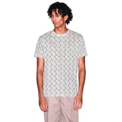 Тениска Armani exchange XM002778_AF10356 T-shirt - Grey (Block Logo Allover Print Cream) тениска,мъжки,тениски,дамски,тениски,armani,exchange,xm002778,af10356,t,shirt,grey,(block,logo,allover,print,cream)