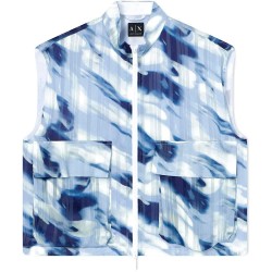Елек Armani exchange XW001751_AF21550 vest - Blue (Aqua Print) елек,дамски,жилетки,armani,exchange,xw001751,af21550,vest,blue,(aqua,print)