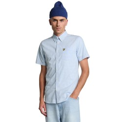 риза,с,къс,ръкав,мъжки,ризи,lyle,&,scott,sw2213v,slim,fit,short,sleeve,shirt,blue,(light,blue,white)