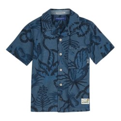 риза,с,къс,ръкав,дамски,ризи,мъжки,ризи,scotch,&,soda,181970,short,sleeve,shirt,blue,(shine,a,light)