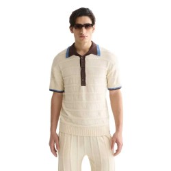 Scotch & soda 182275 Loose Fit short sleeve polo - Beige (Eggnog) дамски,блузи,с,яка,мъжки,блузи,с,яка,scotch,&,soda,182275,loose,fit,short,sleeve,polo,beige,(eggnog)