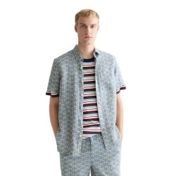 Риза с къс ръкав Scotch & soda 183056 Linen Regular Fit short sleeve shirt - Blue (Cactus Stripe Infinity) риза,с,къс,ръкав,дамски,ризи,мъжки,ризи,scotch,&,soda,183056,linen,regular,fit,short,sleeve,shirt,blue,(cactus,stripe,infinity)