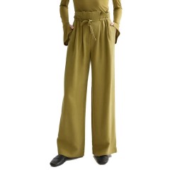 панталони,дамски,панталони,scotch,&,soda,june,paperbag,wide,leg,high,waist,pants,green,(green,moss)