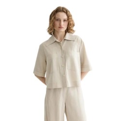 Риза с къс ръкав Scotch & soda U9A01123T short sleeve shirt - Beige (Moonstruck) риза,с,къс,ръкав,дамски,ризи,scotch,&,soda,u9a01123t,short,sleeve,shirt,beige,(moonstruck)