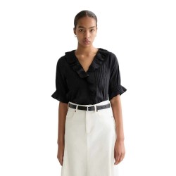 дамски,блузи,scotch,&,soda,u9a01264t,short,sleeve,blouse,black,(meteorite)