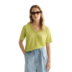 тениска,мъжки,тениски,дамски,тениски,scotch,&,soda,u9a01291t,linen,short,sleeve,v,neck,t,shirt,yellow,(green,oasis)