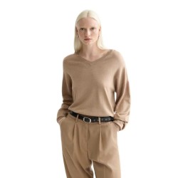 Блуза Scotch & soda U9B01077T v neck sweater - Beige / Brown (Amphora Melange) блуза,дамски,пуловери,дамски,плетени,дрехи,scotch,&,soda,u9b01077t,v,neck,sweater,beige,brown,(amphora,melange)