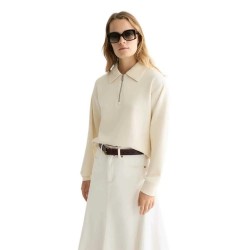 блуза,дамски,блузи,scotch,&,soda,u9e01311t,half,zip,sweatshirt,beige,(eggnog)