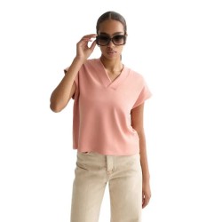 риза,с,къс,ръкав,дамски,блузи,scotch,&,soda,u9e01312t,short,sleeve,sweatshirt,pink,(canyon,clay)