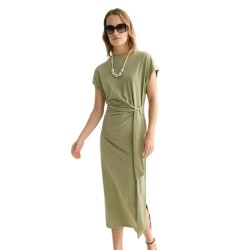 рокля,дамски,поли,и,рокли,scotch,&,soda,ufu01425t,short,sleeve,midi,dress,green,(oil,green)