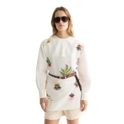 рокля,дамски,поли,и,рокли,scotch,&,soda,ufu01444t,long,sleeve,short,dress,white,(eggnog)
