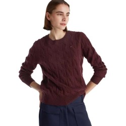 блуза,дамски,пуловери,дамски,плетени,дрехи,tommy,hilfiger,ww0ww43586,sweater,purple,(deep,burgundy)