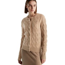 Жилетка Tommy hilfiger WW0WW47463 cardigan - Brown (Safari Canvas Heather) жилетка,дамски,пуловери,дамски,плетени,дрехи,tommy,hilfiger,ww0ww47463,cardigan,brown,(safari,canvas,heather)