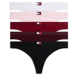 дамско,бельо,дамски,бикини,и,танкини,tommy,hilfiger,uw0uw05642,thong,5,units,multicolor,(rouge,pink,white,burgundy,black)