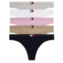 Tommy hilfiger UW0UW05642 thong 5 units - Multicolor (Mystic Orchid / Grey / Keystone / White / Desert Sky) дамско,бельо,дамски,бикини,и,танкини,tommy,hilfiger,uw0uw05642,thong,5,units,multicolor,(mystic,orchid,grey,keystone,white,desert,sky)