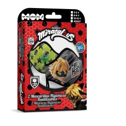 My other me fun company Cat Noir Premium face mask 2 units - Green / Black (Black) други,аксесоари,my,other,me,fun,company,cat,noir,premium,face,mask,2,units,green,black,(black)