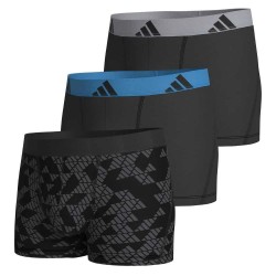 Боксерки Adidas Active Flex Cotton boxers 3 units - Black (Sil / Blue / Pr) боксерки,мъжко,бельо,adidas,active,flex,cotton,boxers,3,units,black,(sil,blue,pr)
