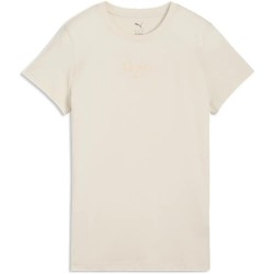 тениска,мъжки,тениски,дамски,тениски,puma,ess,script,short,sleeve,t,shirt,beige,(alpine,snow)