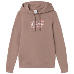 Суичър Puma Floral Graphic Cat hoodie - Brown (Sandstone) суичър,дамски,блузи,puma,floral,graphic,cat,hoodie,brown,(sandstone)