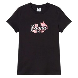 Тениска Puma Floral Graphic Cat short sleeve T-shirt - Black (Puma Black) тениска,мъжки,тениски,дамски,тениски,puma,floral,graphic,cat,short,sleeve,t,shirt,black,(puma,black)