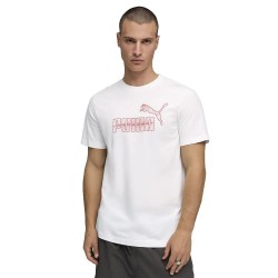 Тениска Puma Graphic No.1 Logo short sleeve T-shirt - White (Puma White) тениска,мъжки,тениски,дамски,тениски,puma,graphic,no.1,logo,short,sleeve,t,shirt,white,(puma,white)