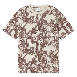 тениска,мъжки,тениски,дамски,тениски,puma,floral,short,sleeve,t,shirt,beige,(alpine,snow)