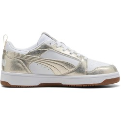 маратонки,мъжки,маратонки,дамски,маратонки,puma,rebound,v6,metallic,whisper,trainers,white,(puma,white,alpine,snow,puma,gold)