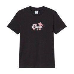 тениска,мъжки,тениски,дамски,тениски,puma,floral,graphic,cat,short,sleeve,t,shirt,black,(puma,black)