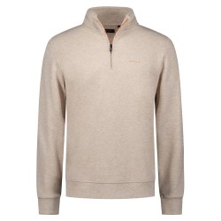 Блуза Nza new zealand 26AN301 half zip sweatshirt - Beige (Light Cream Melange) блуза,мъжки,пуловери,nza,new,zealand,26an301,half,zip,sweatshirt,beige,(light,cream,melange)