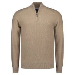 Блуза Nza new zealand 26BN408 half zip sweater - Beige (Classic Ecru Melange) блуза,мъжки,пуловери,дамски,пуловери,nza,new,zealand,26bn408,half,zip,sweater,beige,(classic,ecru,melange)