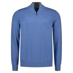 блуза,мъжки,пуловери,дамски,пуловери,nza,new,zealand,26bn465,half,zip,sweater,blue,(cool,blue,melange)