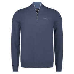 блуза,мъжки,пуловери,дамски,пуловери,nza,new,zealand,26bn465,half,zip,sweater,blue,(shadow,navy,melange)