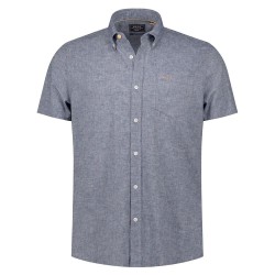 Риза с къс ръкав Nza new zealand 26CN506S short sleeve shirt - Grey (Navy Sky Melange) риза,с,къс,ръкав,дамски,ризи,мъжки,ризи,nza,new,zealand,26cn506s,short,sleeve,shirt,grey,(navy,sky,melange)