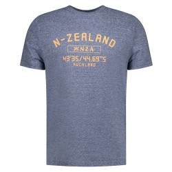 Тениска Nza new zealand 26CN720 short sleeve T-shirt - Purple (Navy Sky Melange) тениска,мъжки,тениски,дамски,тениски,nza,new,zealand,26cn720,short,sleeve,t,shirt,purple,(navy,sky,melange)