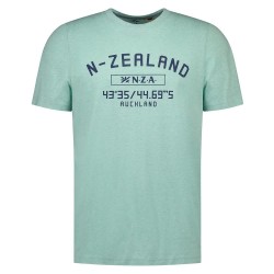 Тениска Nza new zealand 26CN720 short sleeve T-shirt - Green (Pale Leaf Melange) тениска,мъжки,тениски,дамски,тениски,nza,new,zealand,26cn720,short,sleeve,t,shirt,green,(pale,leaf,melange)