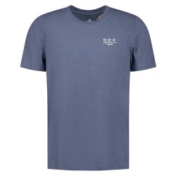 Тениска Nza new zealand 26CN729 short sleeve T-shirt - Blue (Navy Sky Melange) тениска,мъжки,тениски,дамски,тениски,nza,new,zealand,26cn729,short,sleeve,t,shirt,blue,(navy,sky,melange)