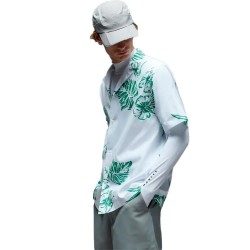 риза,с,къс,ръкав,дамски,ризи,мъжки,ризи,oakley,hibiscus,breeze,short,sleeve,shirt,white,(aop,hibiscus,white,green)