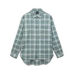 Карирана риза Oakley Oak light plaid long sleeve shirt - Green (Aviator Green Check) карирана,риза,дамски,ризи,мъжки,ризи,oakley,oak,light,plaid,long,sleeve,shirt,green,(aviator,green,check)