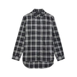 Карирана риза Oakley Oak light plaid long sleeve shirt - Grey (Black Check) карирана,риза,дамски,ризи,мъжки,ризи,oakley,oak,light,plaid,long,sleeve,shirt,grey,(black,check)