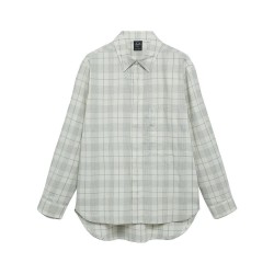 Карирана риза Oakley Oak light plaid long sleeve shirt - Grey (Mist Check) карирана,риза,дамски,ризи,мъжки,ризи,oakley,oak,light,plaid,long,sleeve,shirt,grey,(mist,check)