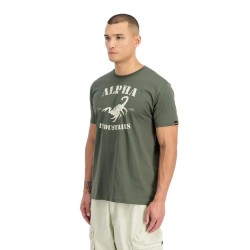 Тениска Alpha industries Scorpion short sleeve T-shirt - Green (Dark Olive) тениска,мъжки,тениски,дамски,тениски,alpha,industries,scorpion,short,sleeve,t,shirt,green,(dark,olive)