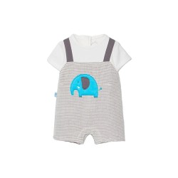 Boboli 213073 sleeveless pelele - Grey (Bicolor List) детски,пижами,boboli,213073,sleeveless,pelele,grey,(bicolor,list)