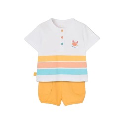 Boboli 243087 set - Yellow / White (White) детски,екипи,детски,облекла,за,момчета,boboli,243087,set,yellow,white,(white)
