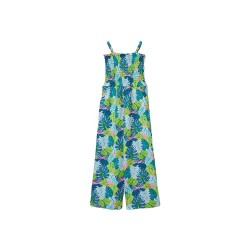 гащеризон,детски,облекла,за,момичета,boboli,413031,sleeveless,jumpsuit,green,blue,(palms,print)