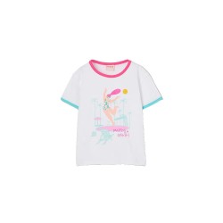 Тениска Boboli 443001 short sleeve T-shirt - White (White) тениска,мъжки,тениски,дамски,тениски,boboli,443001,short,sleeve,t,shirt,white,(white)