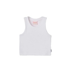 Тениска Boboli 493040 sleeveless T-shirt - White (White) тениска,мъжки,тениски,дамски,тениски,boboli,493040,sleeveless,t,shirt,white,(white)